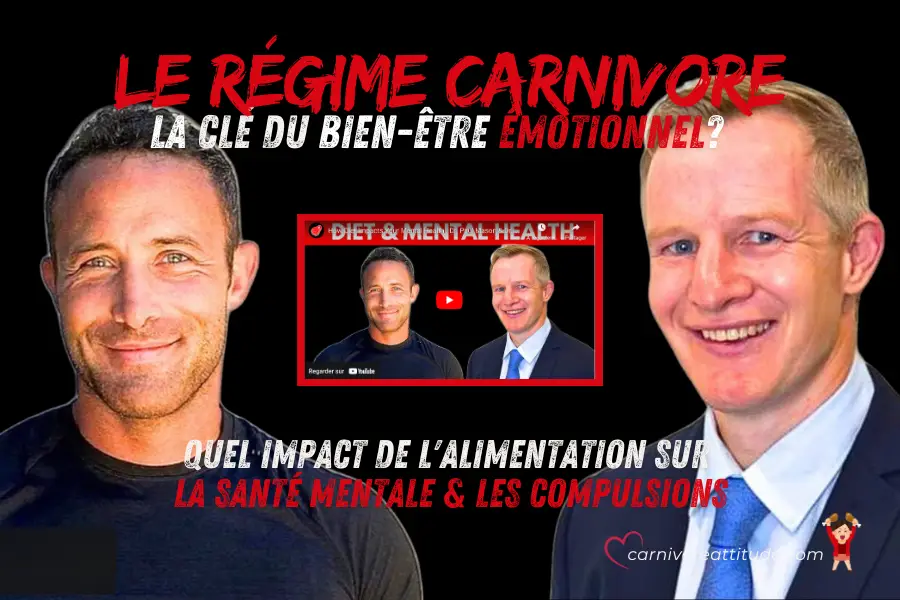 Carnivore Et Émotion, Le Régime Carnivore Clé Du Bien Être Émotionnel, Sortir Des Compulsions Alimentaires, inflammation chronique, santé mentale, dépression anxiété, neurotransmetteurs, alimentation anti-inflammatoire, régime cétogène, dopamine